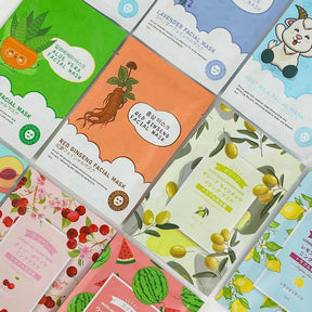 Beauty Fruit  Facial Mask Paper Sheet Korean Skin Care Moisturizing Aloe Vera Face Masks - SAFARA