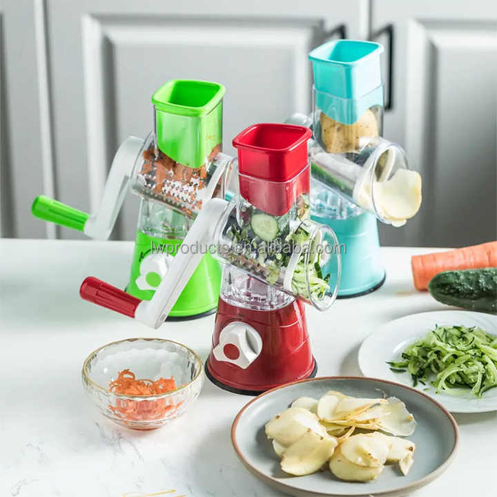 Kitchen Gadgets 3-in-1 Multifunctional Vegetable Food Shredder Fruit Slicer Cutter Chopper Rotary Cheese Grater No reviews yet 1 sold - SAFARA