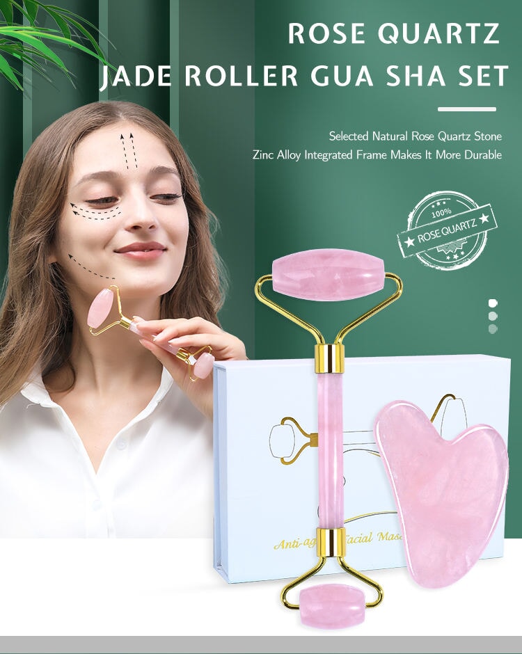 Face Roller Crystal Guasha Kit face roller Safara 